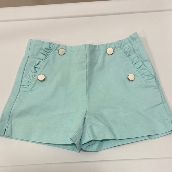 Janie and Jack Pants - Janie and Jack girls Aqua High Waist Shorts size 4